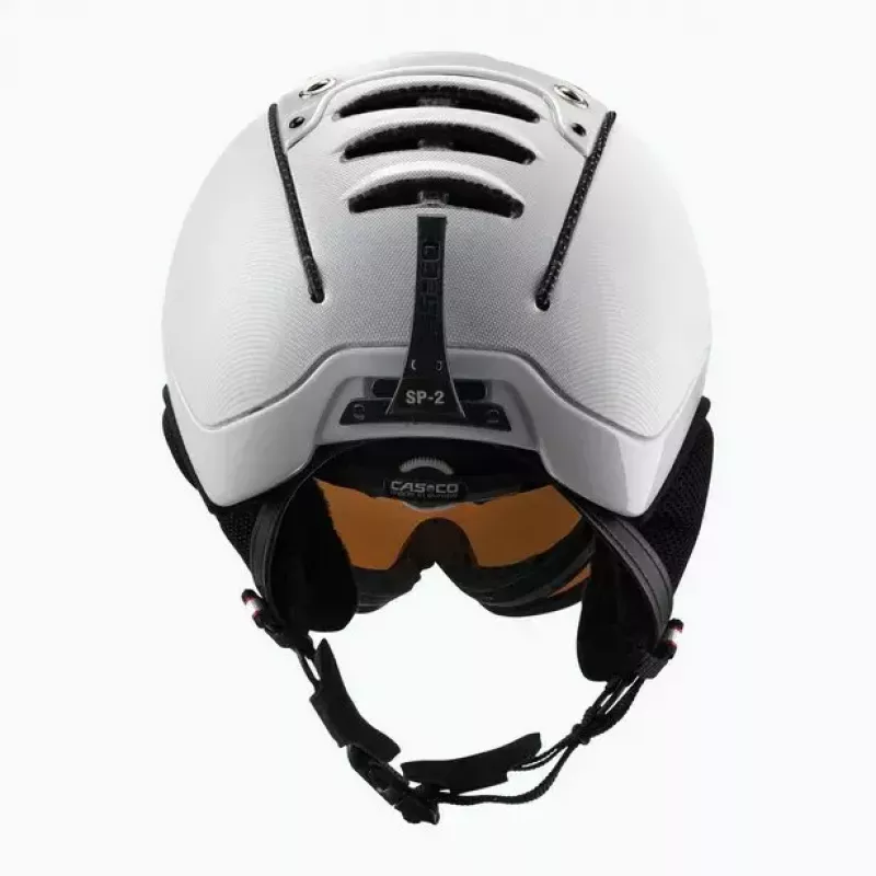 Slēpošanas ķivere Casco SP-2 Carbonic Visor balta izmērs S (52-54 cm)