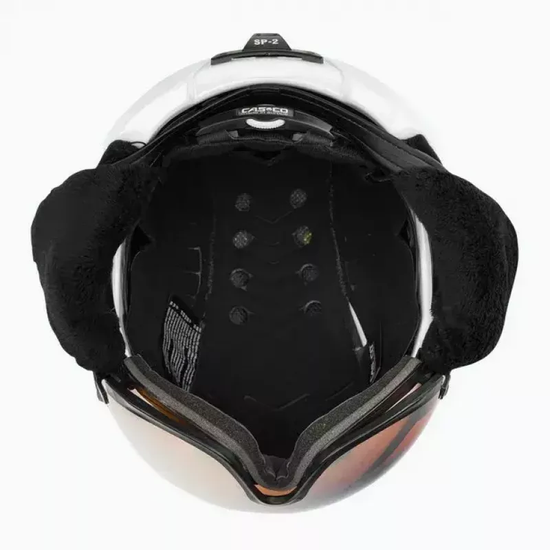 Slēpošanas ķivere Casco SP-2 Carbonic Visor balta izmērs S (52-54 cm)