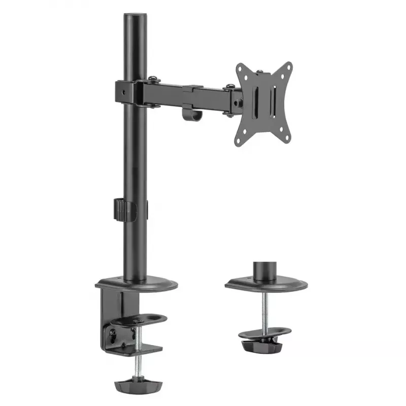 Galda LCD monitora stiprinājums MACLEAN MC-572N regulējams augstums, slīpums, VESA 75x75–100x100, atbalsta 17 collas–32 collas, maks. slodze 30 kg, melns
