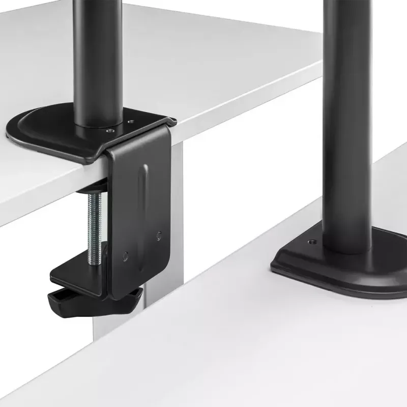 Galda LCD monitora stiprinājums MACLEAN MC-572N regulējams augstums, slīpums, VESA 75x75–100x100, atbalsta 17 collas–32 collas, maks. slodze 30 kg, melns