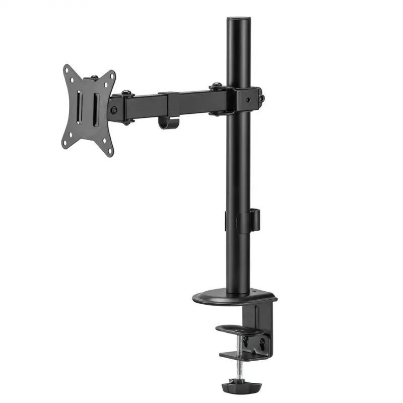Galda LCD monitora stiprinājums MACLEAN MC-572N regulējams augstums, slīpums, VESA 75x75–100x100, atbalsta 17 collas–32 collas, maks. slodze 30 kg, melns