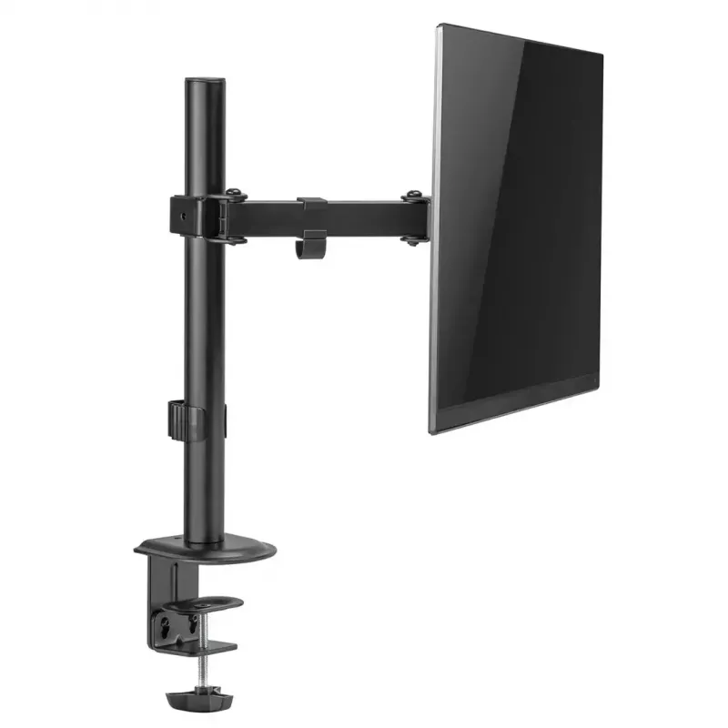 Galda LCD monitora stiprinājums MACLEAN MC-572N regulējams augstums, slīpums, VESA 75x75–100x100, atbalsta 17 collas–32 collas, maks. slodze 30 kg, melns
