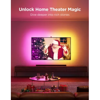 LED gaismas lente Govee Envisual TV Backlight T2 ar divām kamerām 75–85 collu televizoriem