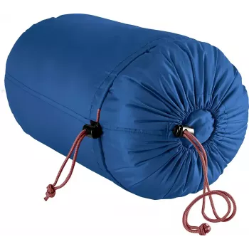Mūmijveida guļammaiss DEUTER Starlight augumam 130–170 cm, dobšķiedras pildījums, vasara, 910 g, ar kapuci, tumši zils/sarkankoka