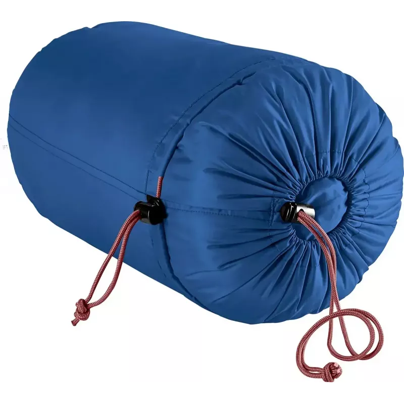 Mūmijveida guļammaiss DEUTER Starlight augumam 130–170 cm, dobšķiedras pildījums, vasara, 910 g, ar kapuci, tumši zils/sarkankoka