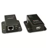 Lindy 50m USB 2.0 Cat.6 paplašinātājs, tīkla raidītājs un uztvērējs, 50 m, 480 Mbit/s, Cat5, Cat5e, Cat6, NS1021, melns