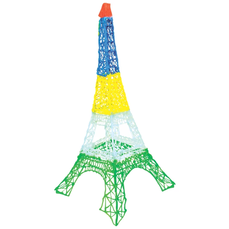 Filamenta uzpildes komplekts 3DOODLER Start Eco Plastic Fire and Ice — 250 gab., 2,5 mm, kompostējams, oranža/tirkīza/balta/dzeltena