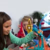 Filamenta uzpildes komplekts 3DOODLER Start Eco Plastic Fire and Ice — 250 gab., 2,5 mm, kompostējams, oranža/tirkīza/balta/dzeltena
