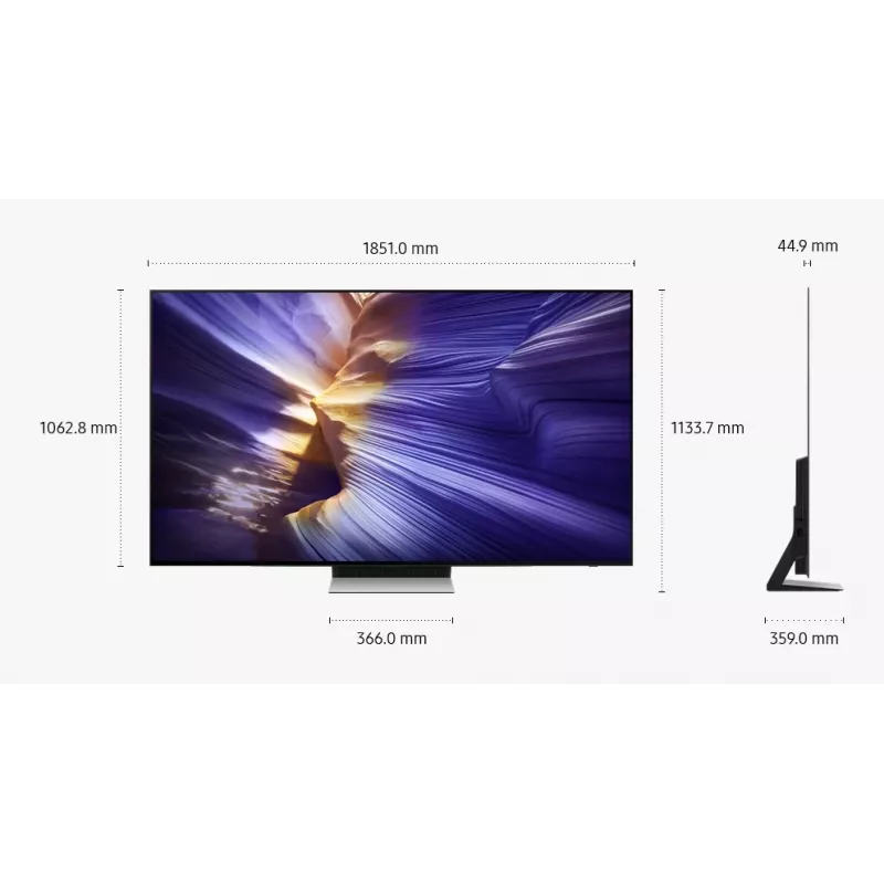OLED televizors Samsung S90F QE83S90FAE 83 collas 4K UHD (3840×2160), Tizen, 120 Hz, HDMI x4, Wi‑Fi, Bluetooth 5.3