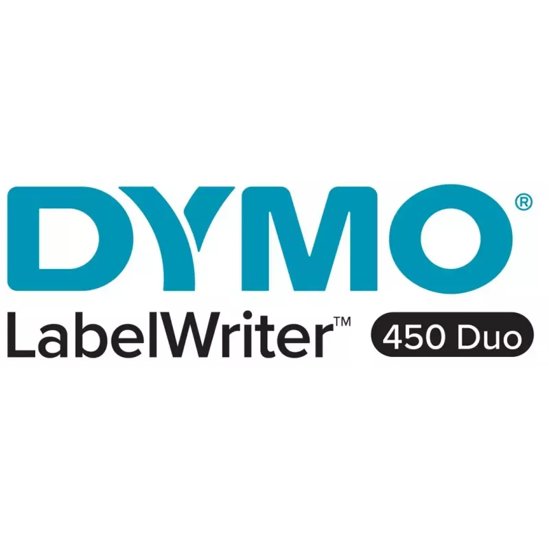 DYMO LabelWriter 450 Duo Etiķešu printeris | Tiešais termiskais etiķešu printeris | Ātra etiķešu, svītrkodu un citu druka | Drukā gan LW etiķetes, gan D1 plastikāta etiķetes