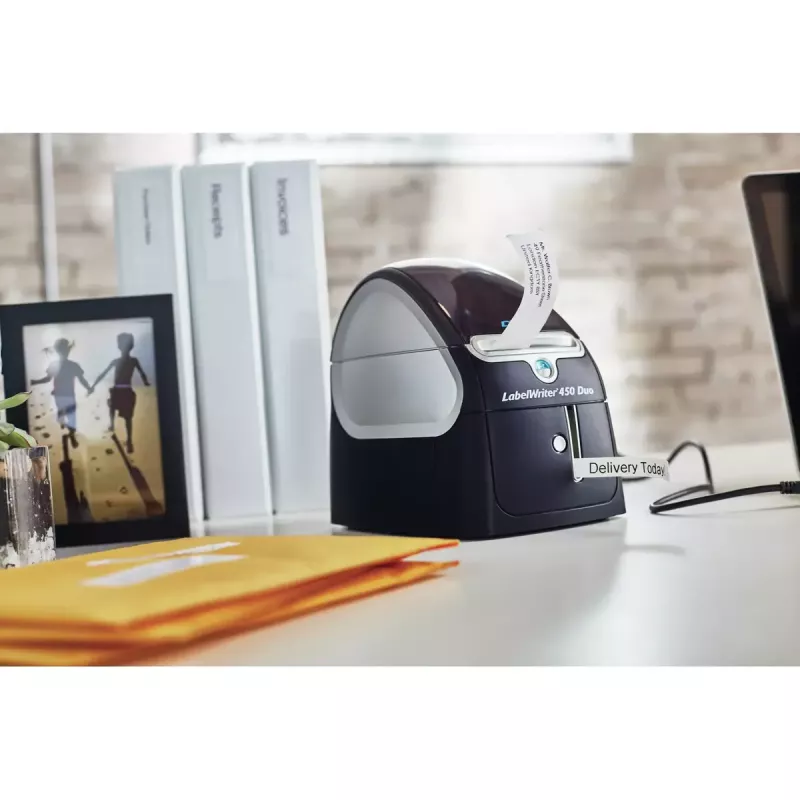 DYMO LabelWriter 450 Duo Etiķešu printeris | Tiešais termiskais etiķešu printeris | Ātra etiķešu, svītrkodu un citu druka | Drukā gan LW etiķetes, gan D1 plastikāta etiķetes