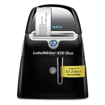 DYMO LabelWriter 450 Duo Etiķešu printeris | Tiešais termiskais etiķešu printeris | Ātra etiķešu, svītrkodu un citu druka | Drukā gan LW etiķetes, gan D1 plastikāta etiķetes