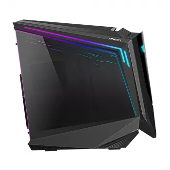 GIGABYTE AORUS C700 GLASS datora korpuss - Full Tower, atbalsta līdz E-ATX un 420 mm radiatoriem, iepriekš uzstādīti 120 mm*5 ventilatori, USB 3.1 Type-C, RGB Fusion
