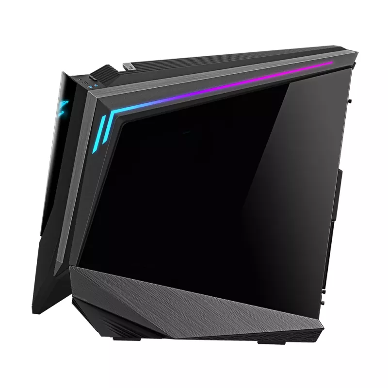 GIGABYTE AORUS C700 GLASS datora korpuss - Full Tower, atbalsta līdz E-ATX un 420 mm radiatoriem, iepriekš uzstādīti 120 mm*5 ventilatori, USB 3.1 Type-C, RGB Fusion