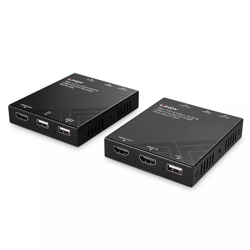 KVM paplašinātājs Lindy 120 m Cat.6 HDMI un USB raidītājs un uztvērējs