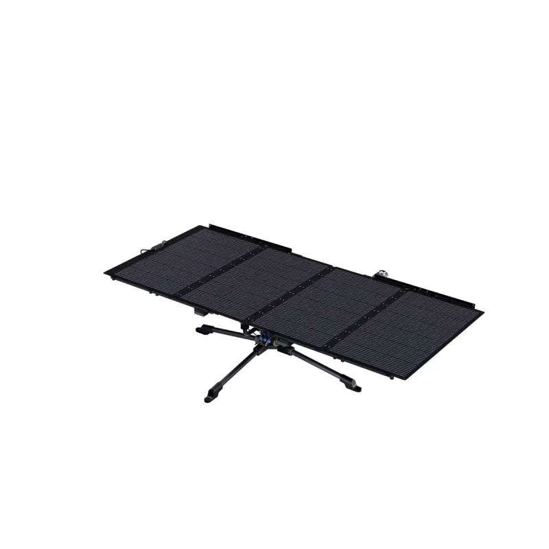 Solar tracker EcoFlow 50036001 — brīvi stāvošs, darbināms ar baterijām, 2500×150×150 mm, melns/pelēks