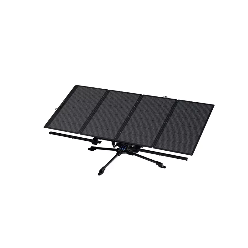 Solar tracker EcoFlow 50036001 — brīvi stāvošs, darbināms ar baterijām, 2500×150×150 mm, melns/pelēks