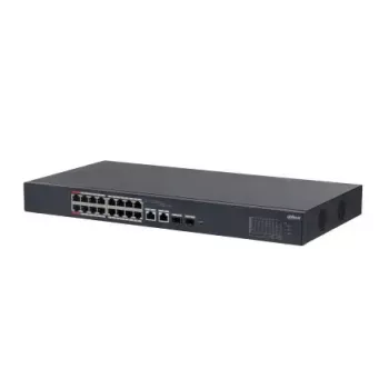 Dahua Technology DH-CS4218-16ET-190 tīkla komutators Pārvaldīts L2 Gigabit Ethernet (10/100/1000) Strāva pa Ethernet (PoE) Melns