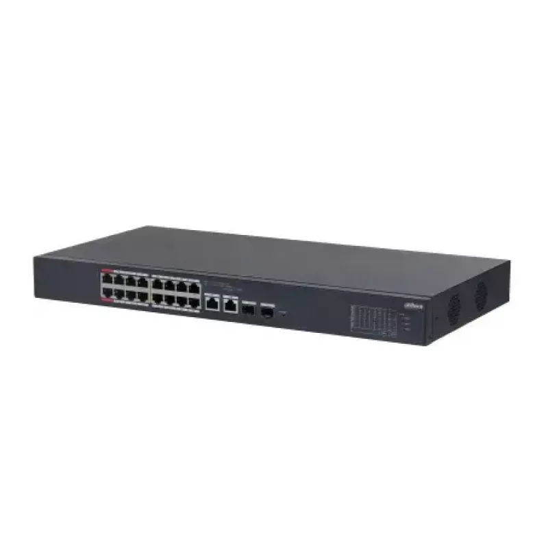 Dahua Technology DH-CS4218-16ET-190 tīkla komutators Pārvaldīts L2 Gigabit Ethernet (10/100/1000) Strāva pa Ethernet (PoE) Melns