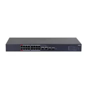 Dahua Technology DH-CS4218-16ET-190 tīkla komutators Pārvaldīts L2 Gigabit Ethernet (10/100/1000) Strāva pa Ethernet (PoE) Melns