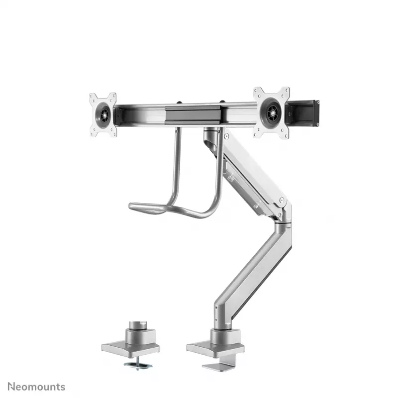 Neomounts NM-D775DXSILVER Monitora statnis 10-32 collas - gāzes atspere - augšējā stiprinājuma - 180°-apturēšana