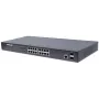 Intellinet 16 portu Gigabit Ethernet PoE+ tīmekļa pārvaldīts slēdzis ar 2 SFP portiem, IEEE 802.3at/af Power over Ethernet (PoE+/PoE) saderīgs, 374 W, Endspan, 19 collu statīva montāža