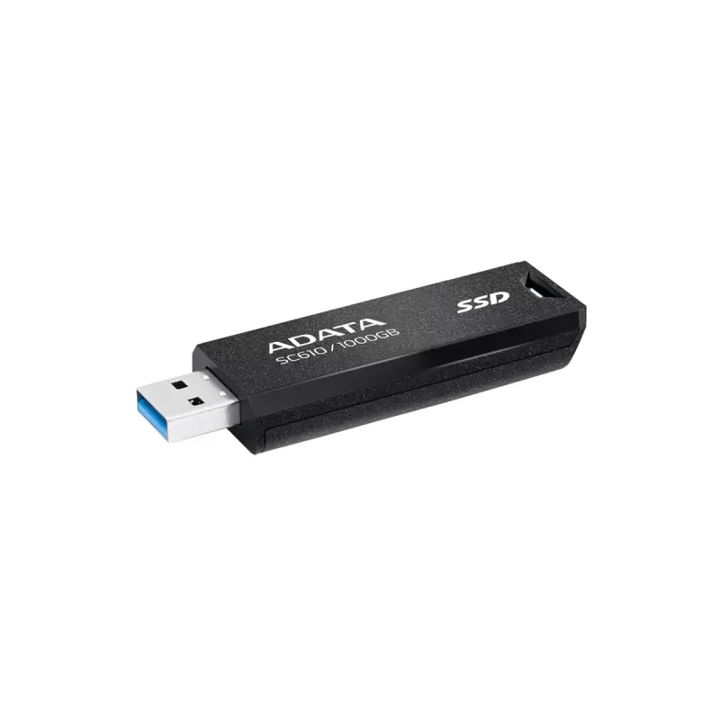 USB zibatmiņa ADATA SC610 1 TB, USB Type-A, USB 3.2 Gen 2, piedurknes formas faktors, melna, plastmasas korpuss