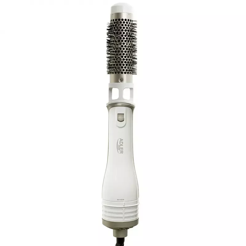 Matu žāvētājs un lokotājs Adler AD 2027 — 2-in-1 veidošanas instruments, 1200 W, 2 temperatūras iestatījumi, 5 uzgaļi, suku diametri 2,1/3,8/7,2 cm, maks. lokojuma Ø 1,9 cm