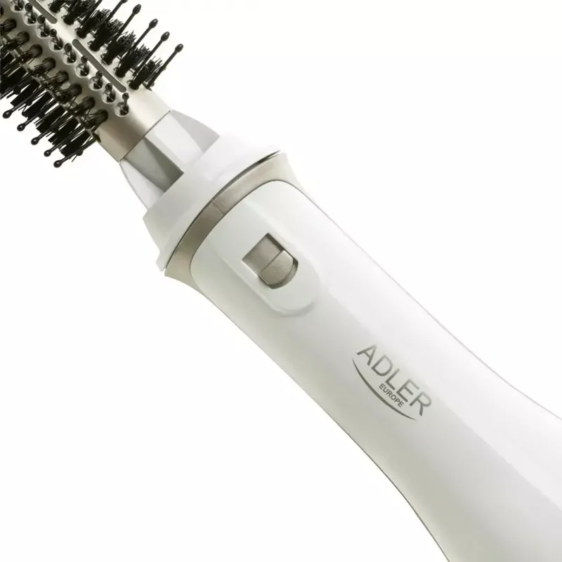 Matu žāvētājs un lokotājs Adler AD 2027 — 2-in-1 veidošanas instruments, 1200 W, 2 temperatūras iestatījumi, 5 uzgaļi, suku diametri 2,1/3,8/7,2 cm, maks. lokojuma Ø 1,9 cm