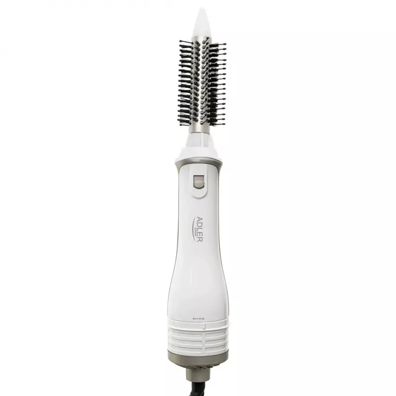 Matu žāvētājs un lokotājs Adler AD 2027 — 2-in-1 veidošanas instruments, 1200 W, 2 temperatūras iestatījumi, 5 uzgaļi, suku diametri 2,1/3,8/7,2 cm, maks. lokojuma Ø 1,9 cm