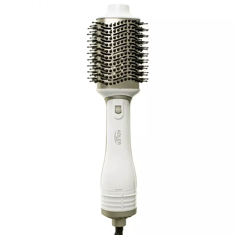Matu žāvētājs un lokotājs Adler AD 2027 — 2-in-1 veidošanas instruments, 1200 W, 2 temperatūras iestatījumi, 5 uzgaļi, suku diametri 2,1/3,8/7,2 cm, maks. lokojuma Ø 1,9 cm