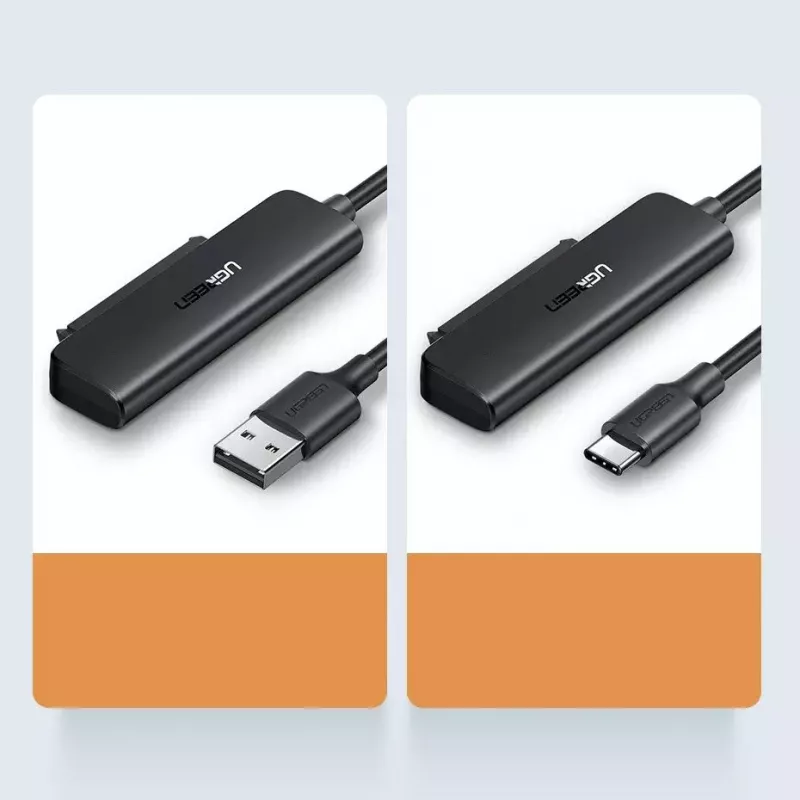Ārējais 2,5 collu SATA III USB 3.0 korpuss UGREEN 70609 2,5 collu SATA SSD/HDD, USB-A uz SATA, 5 Gbit/s, melns