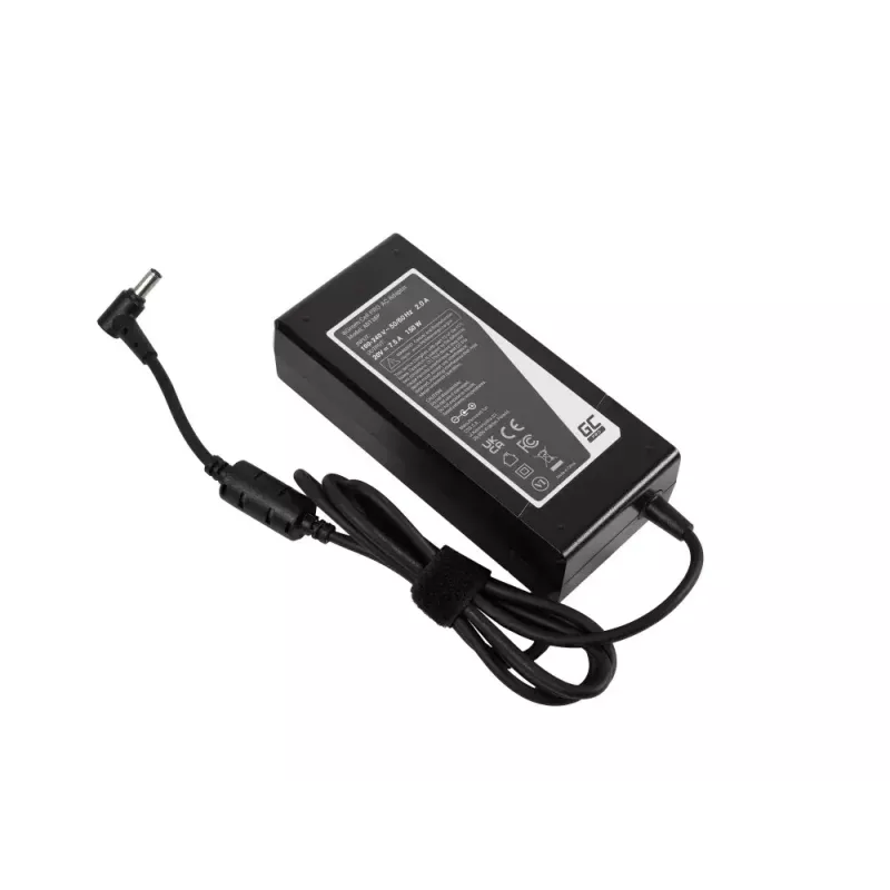 Strāvas adapteris zaļa Cell AD136P universāls 150W 20V 7.5A maiņstrāvas-līdzstrāvas melns