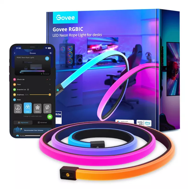 Govee H61C3 RGBIC LED lente spēļu galdam — adresējams RGBIC apgaismojums, elastīga lente