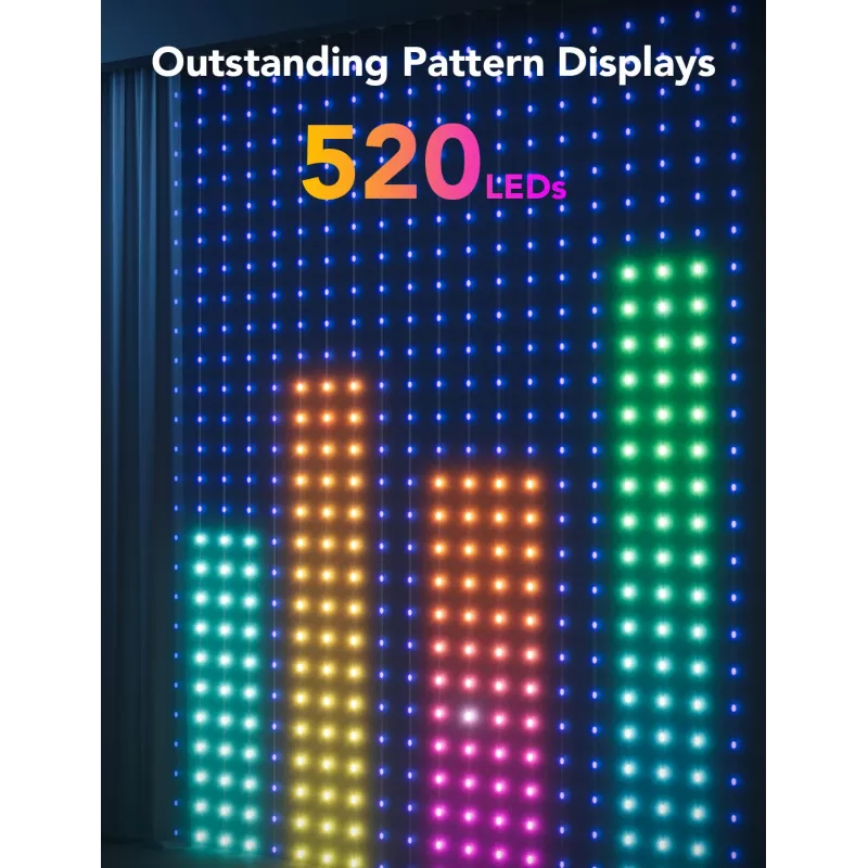 Universal strip light Govee H70B1 LED 2000 mm indoor/outdoor multi krāsu 520 spuldzes