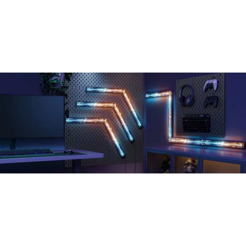 Viedā sienas gaisma Govee Gaming Wall Lights (4+1) — Wi‑Fi/Bluetooth, daudzkrāsaina, 4 gab., 370×45×30 mm