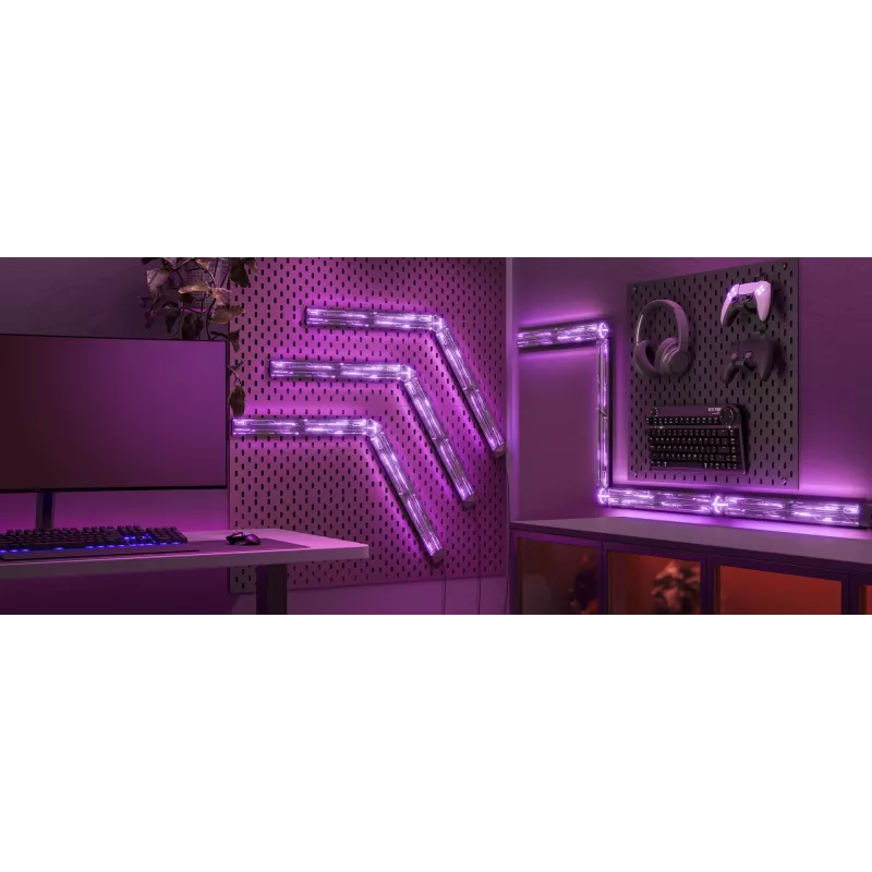 Viedā sienas gaisma Govee Gaming Wall Lights (4+1) — Wi‑Fi/Bluetooth, daudzkrāsaina, 4 gab., 370×45×30 mm