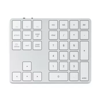 Numeriskā tastatūra Satechi ST-XLABKS — Bluetooth, 33 taustiņi, sudrabota, 124,7 g