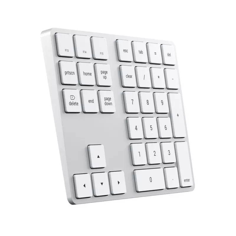 Numeriskā tastatūra Satechi ST-XLABKS — Bluetooth, 33 taustiņi, sudrabota, 124,7 g