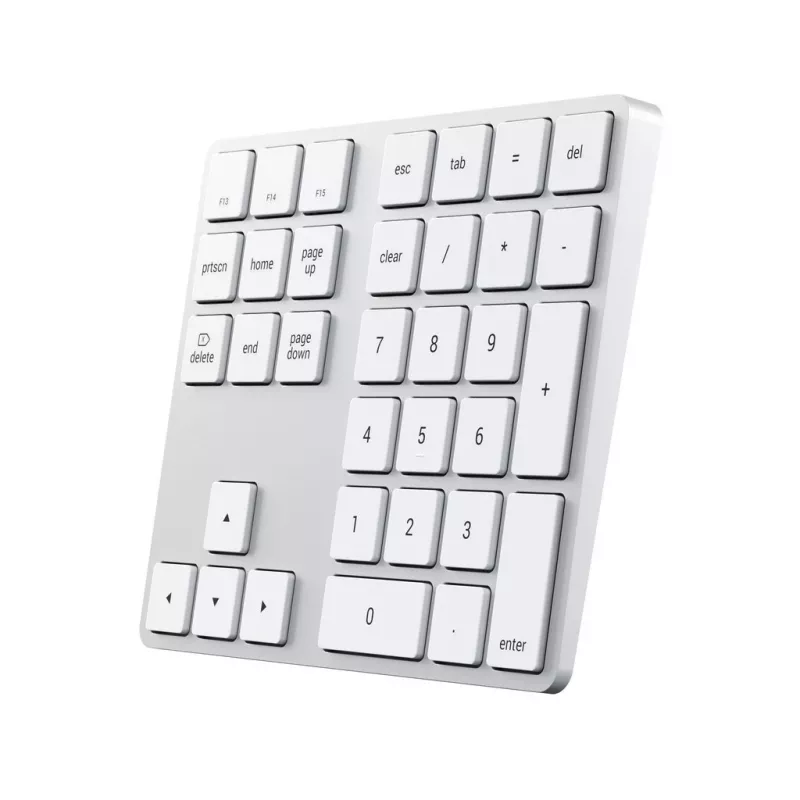 Numeriskā tastatūra Satechi ST-XLABKS — Bluetooth, 33 taustiņi, sudrabota, 124,7 g
