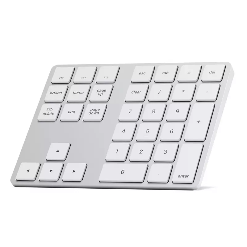 Numeriskā tastatūra Satechi ST-XLABKS — Bluetooth, 33 taustiņi, sudrabota, 124,7 g