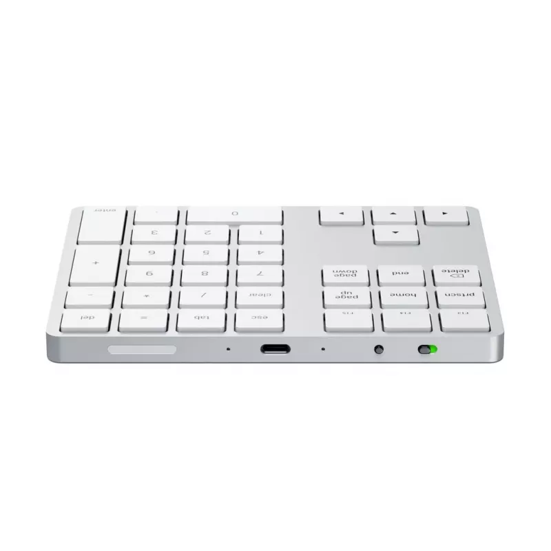Numeriskā tastatūra Satechi ST-XLABKS — Bluetooth, 33 taustiņi, sudrabota, 124,7 g
