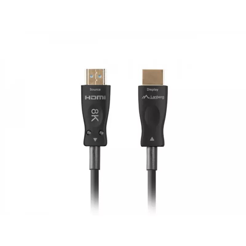 HDMI kabelis Lanberg CA-HDMI-30FB-0500-BK 50m HDMI Type A 2.1 48 Gbit/s Melns