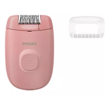 Epilators Philips BRE227/00 ar vadu rozā krāsā — masāžas funkcija, maiņstrāvas barošana, ar tīrīšanas suku