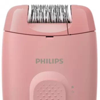 Epilators Philips BRE227/00 ar vadu rozā krāsā — masāžas funkcija, maiņstrāvas barošana, ar tīrīšanas suku