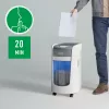 Leitz IQ OptiMax Home Office 225 mikro griezuma papīra smalcinātājs, drošības līmenis P5, 15 L, balts