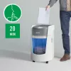 Leitz IQ OptiMax Small Office 350 Micro Cut papīra smalcinātājs, drošības līmenis P5, 22L - Balts