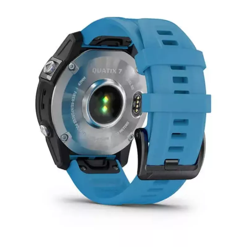 Viedpulkstenis GARMIN quatix 7 Blue — 47 mm CFRP korpuss, 1,3 collu MIP skārienekrāns, 10 ATM, Bluetooth/Wi‑Fi/NFC