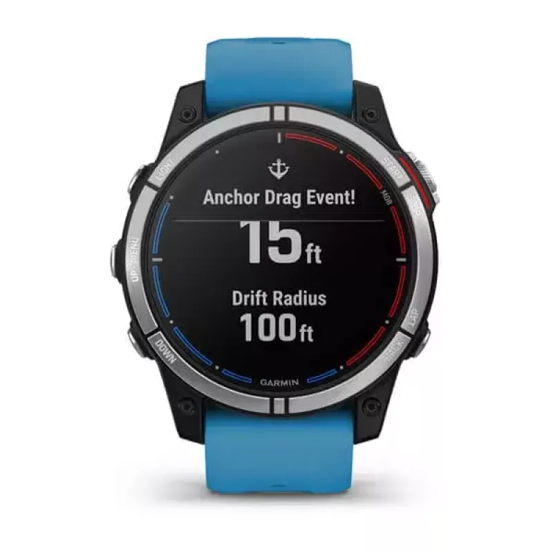 Viedpulkstenis GARMIN quatix 7 Blue — 47 mm CFRP korpuss, 1,3 collu MIP skārienekrāns, 10 ATM, Bluetooth/Wi‑Fi/NFC