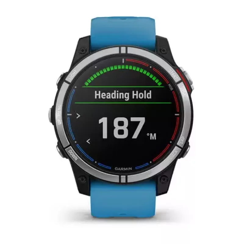 Viedpulkstenis GARMIN quatix 7 Blue — 47 mm CFRP korpuss, 1,3 collu MIP skārienekrāns, 10 ATM, Bluetooth/Wi‑Fi/NFC